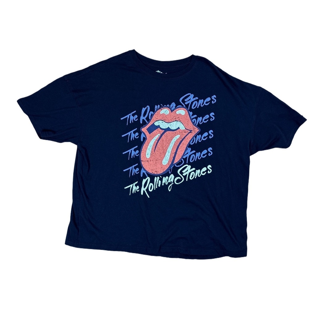 The Rolling Stones Graphic Band T-Shirt XL Black Excellent World Tour 1976 Tee